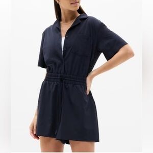 Athleta Avenue Romper Navy Blue XS